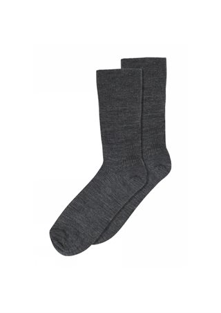 Mp Denmark - Fine Wool Strømper - Dark Grey Melange